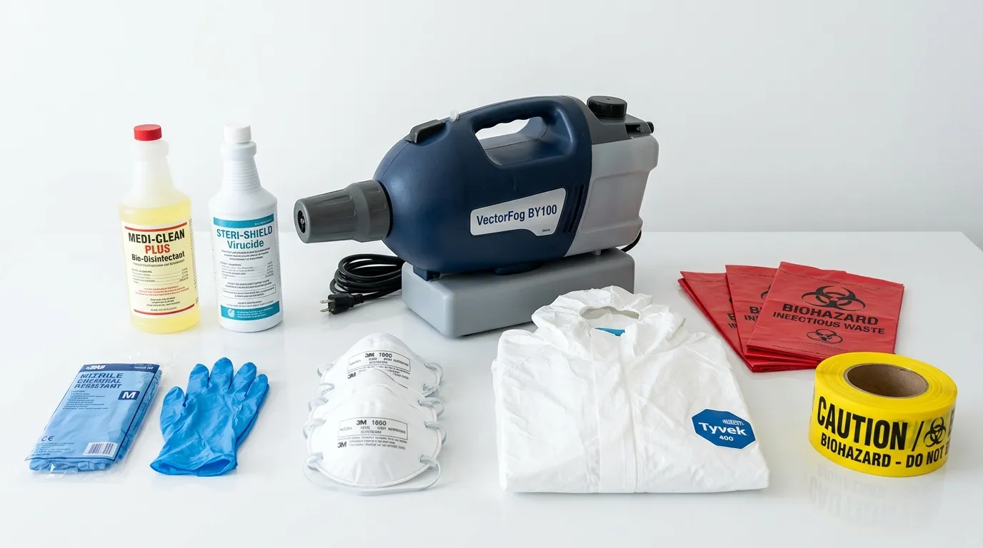 Professional biohazard remediation crew working in Whitefish Bay