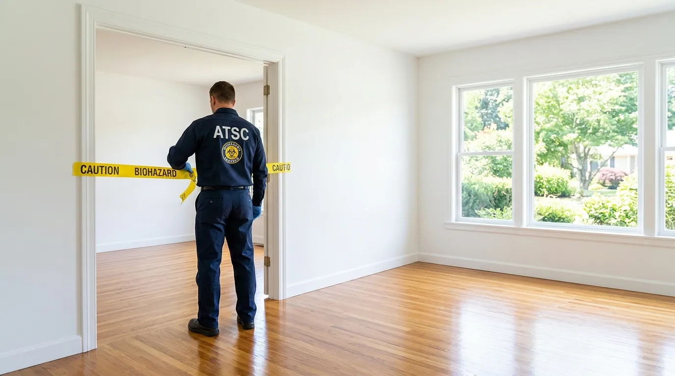 Certified biohazard cleanup crew performing Crime Scene Cleanup in Whitefish Bay